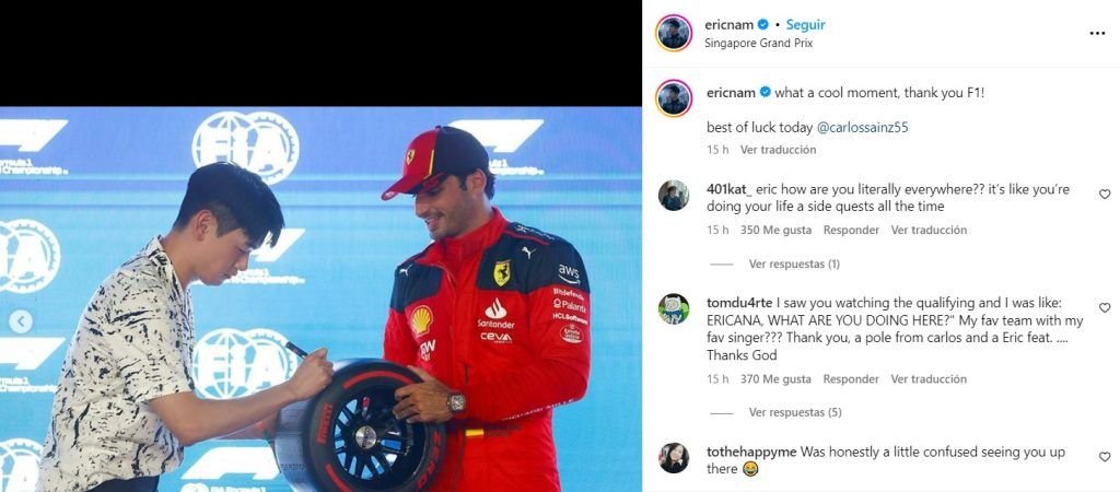 eric nam carlos sainz