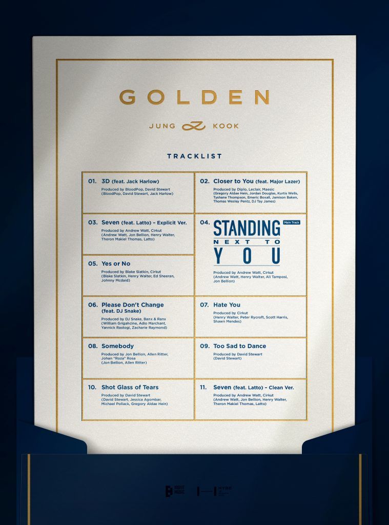 Jungkook Golden canciones colaboraciones