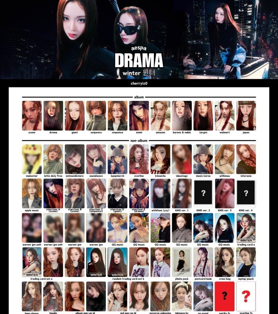 Aespa Winter photocards