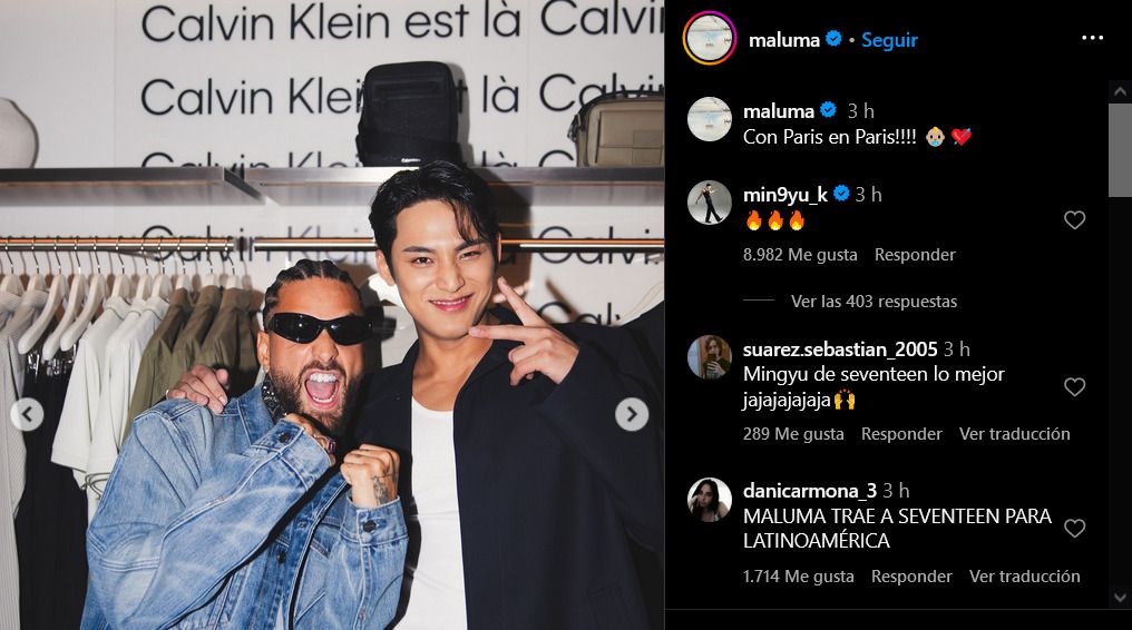 SEVENTEEN Mingyu Maluma