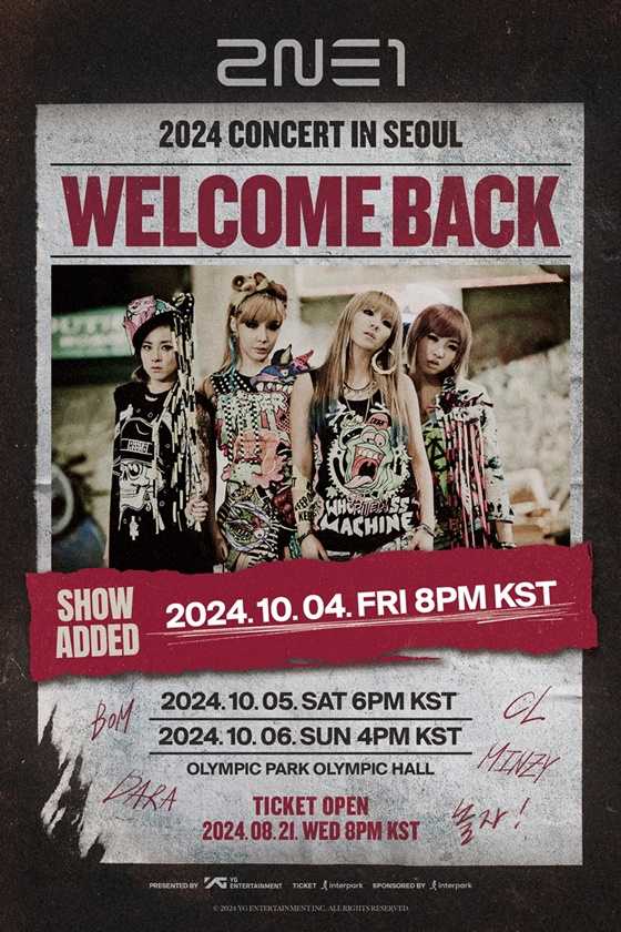 2NE1 entradas regreso 