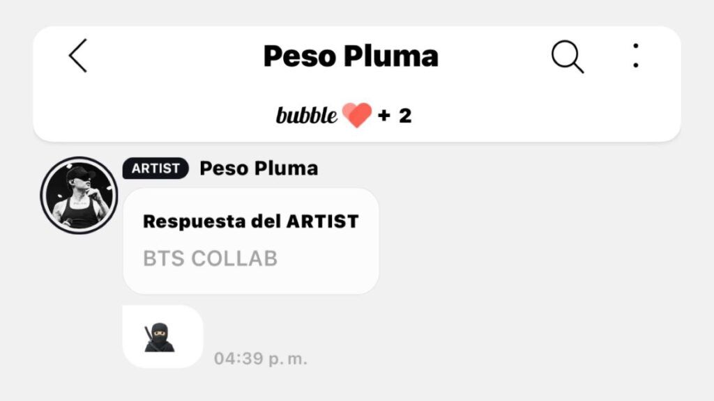 Peso Pluma Bubble BTS