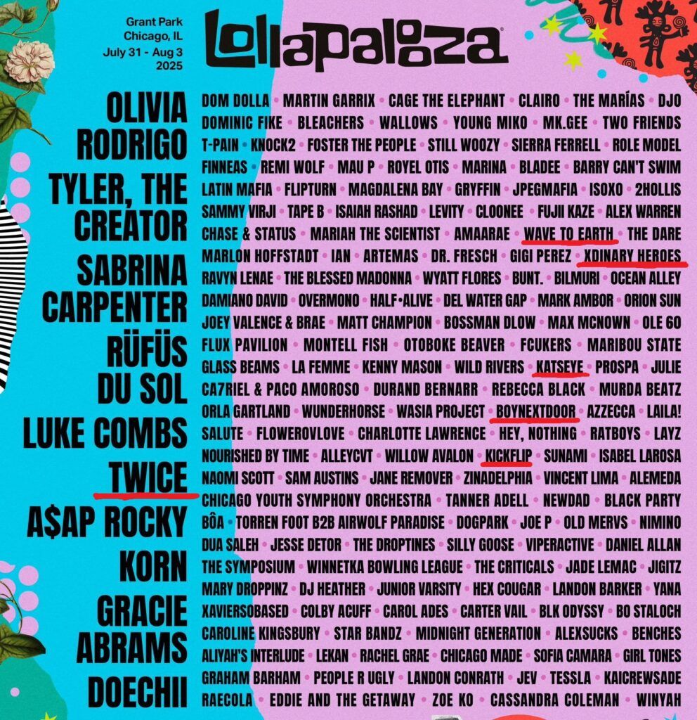 k-pop Lollapalooza 2025