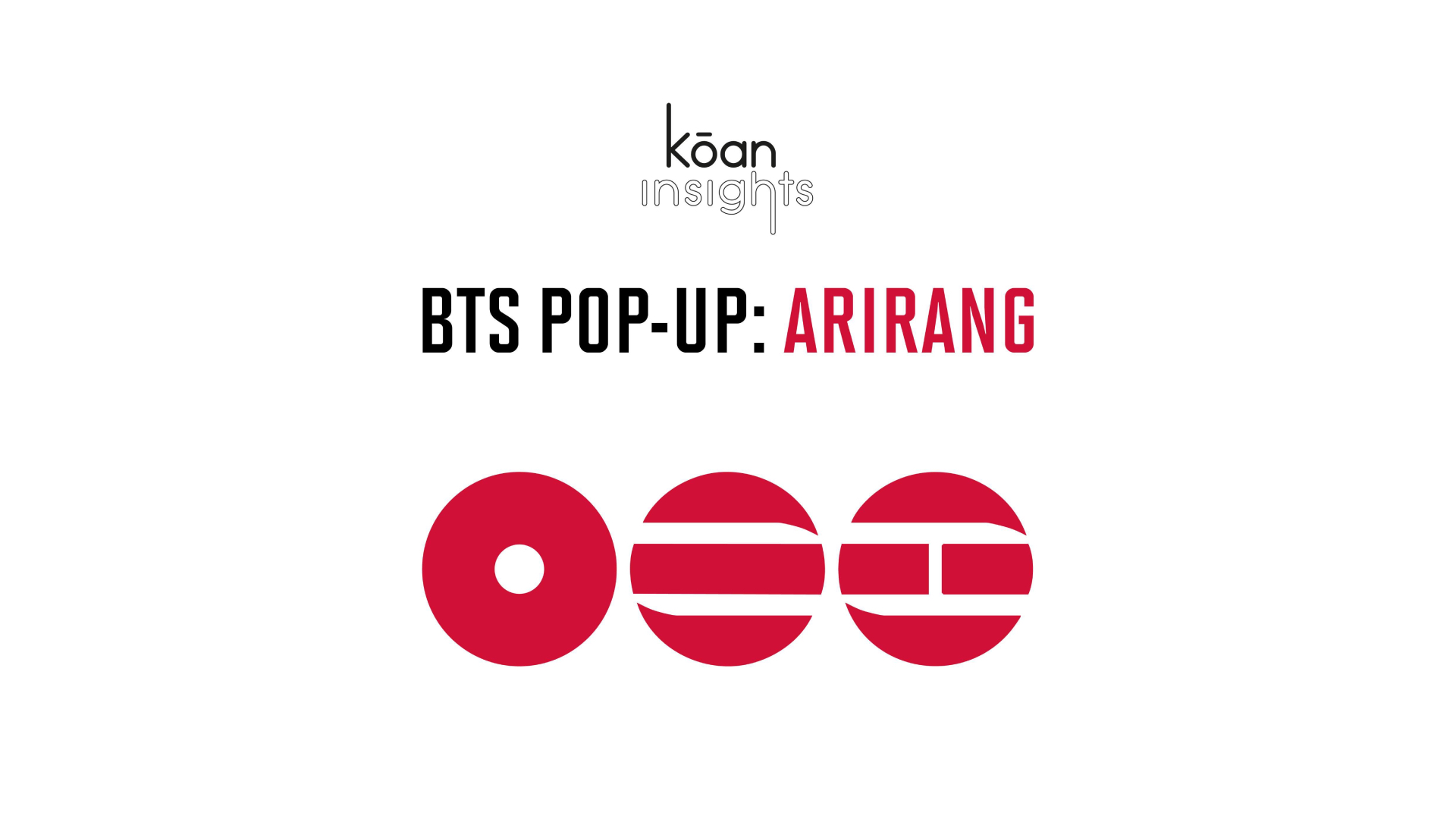 BTS pop up Arirang