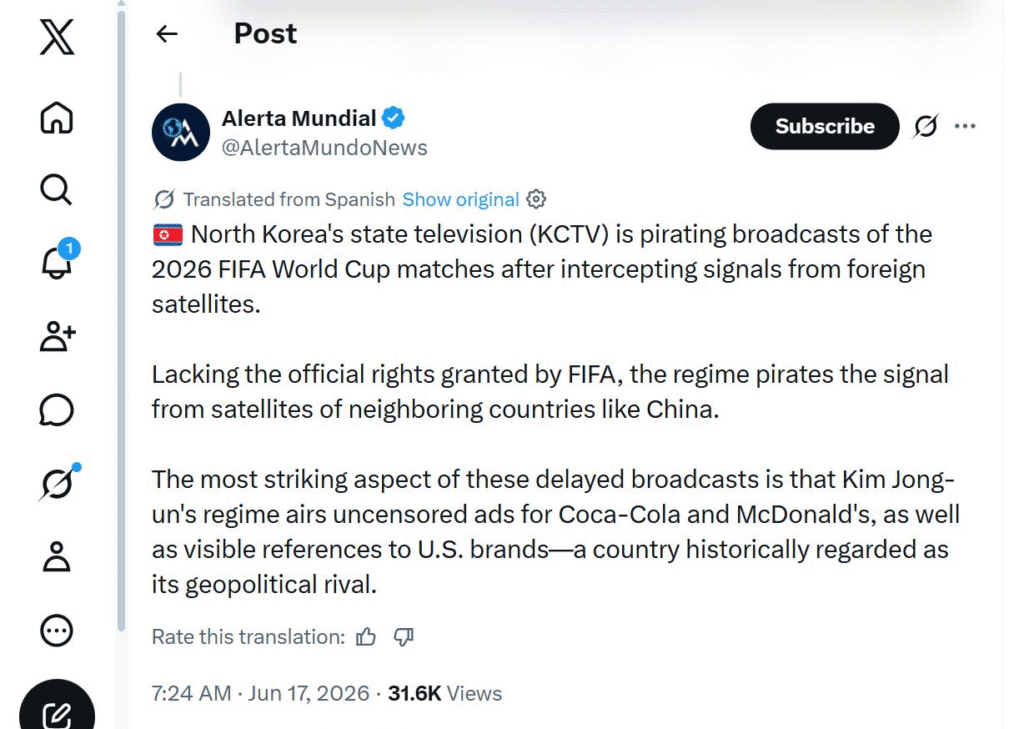 Corea del Norte Mundial
